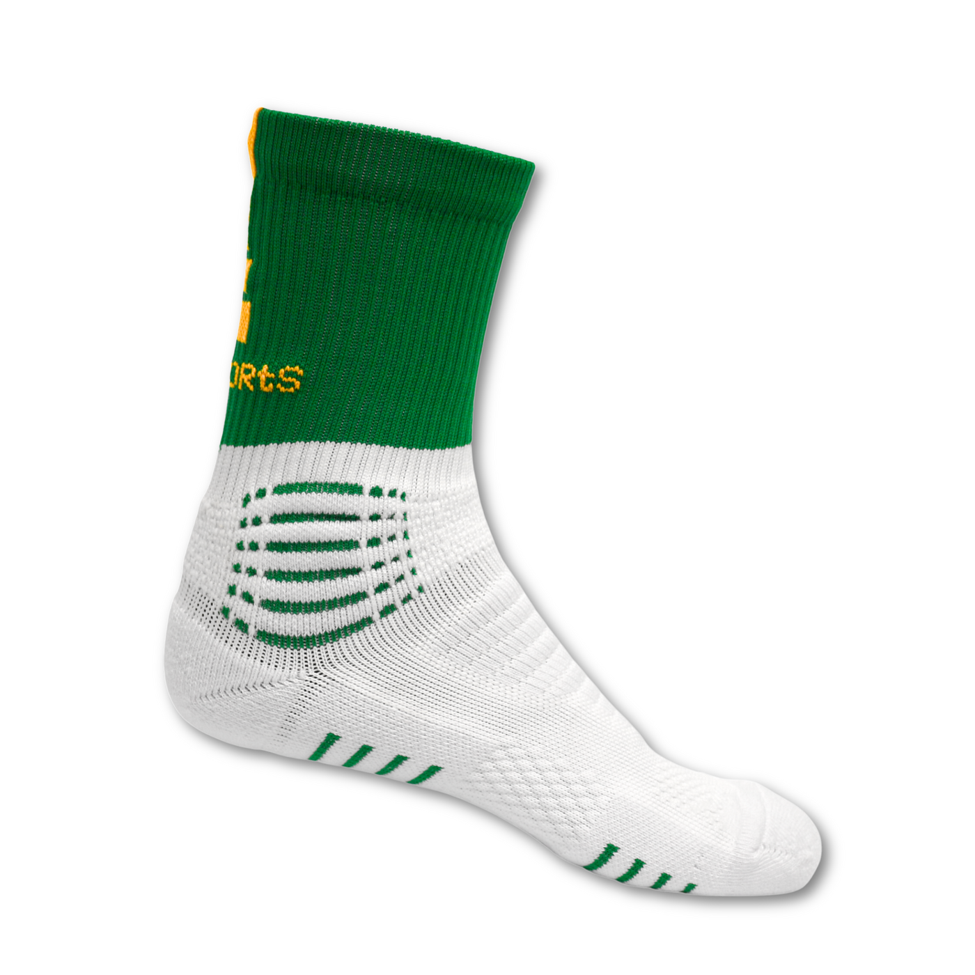 Edge Mid Sock - Green and Amber