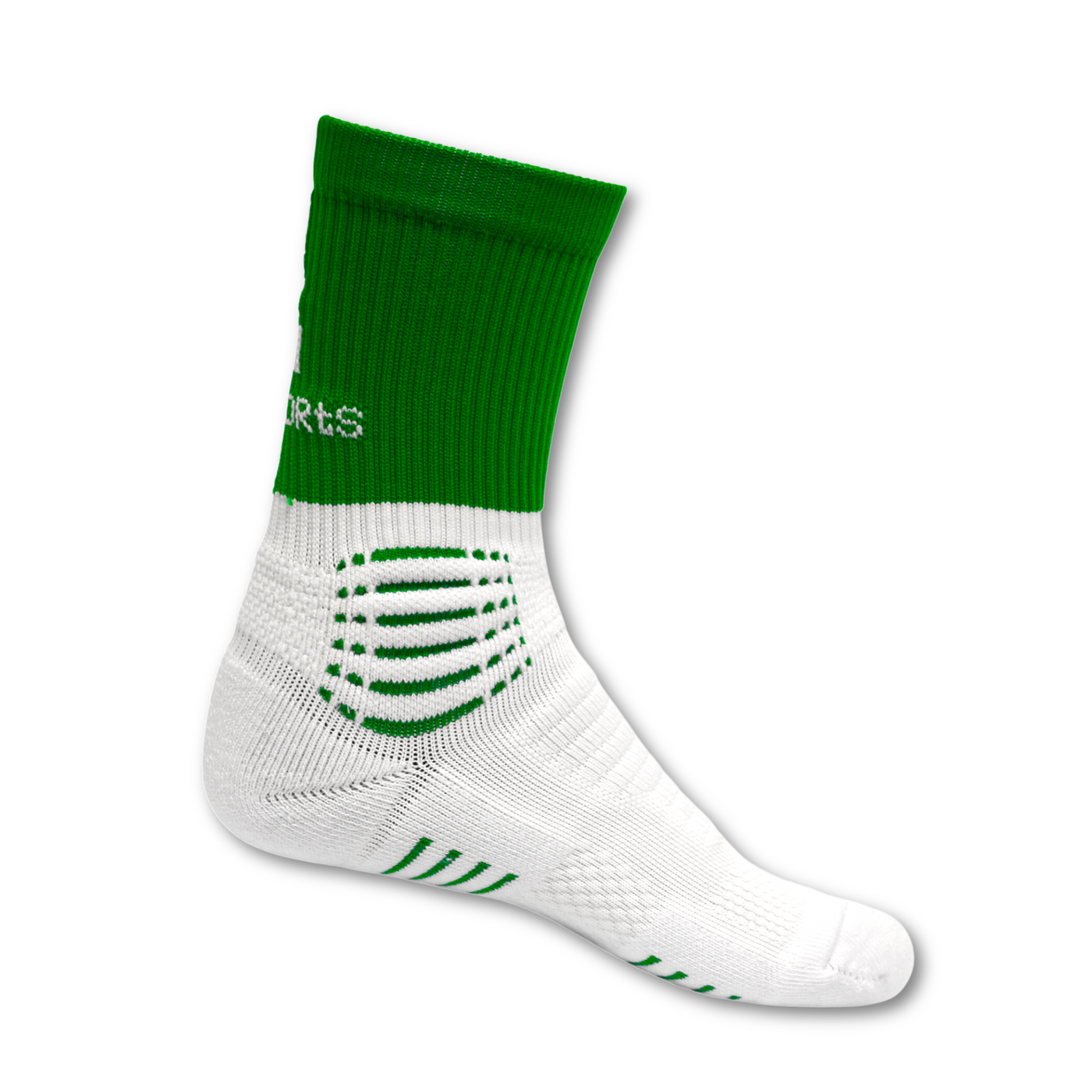 Edge Mid Sock - Green and White