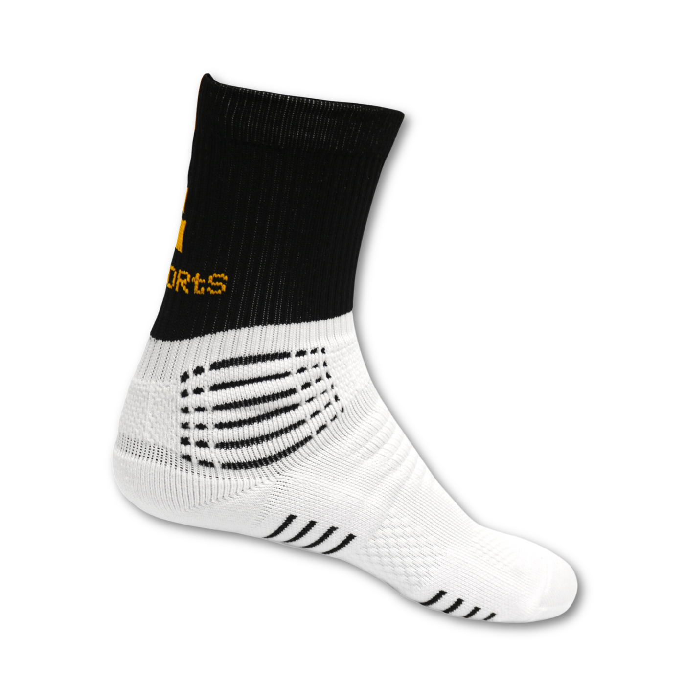 Edge Mid Sock - Black and Amber