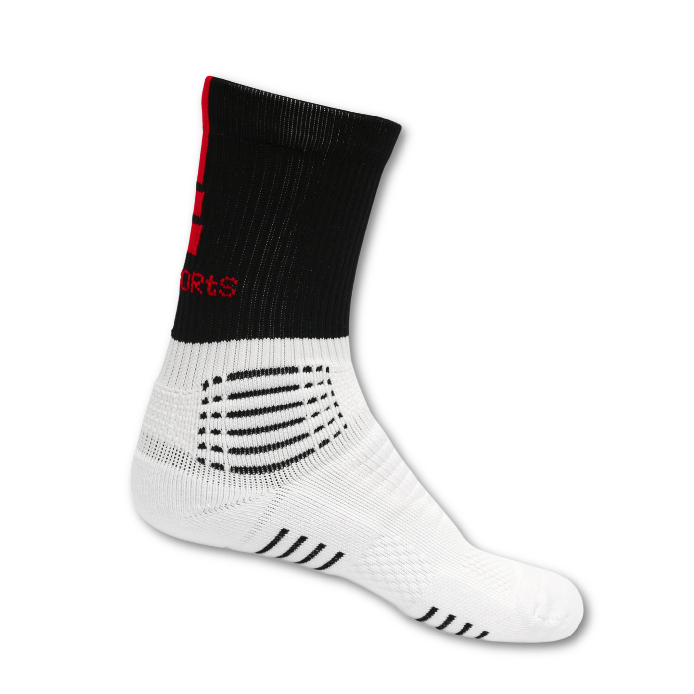 Edge Mid Sock - Black and Red