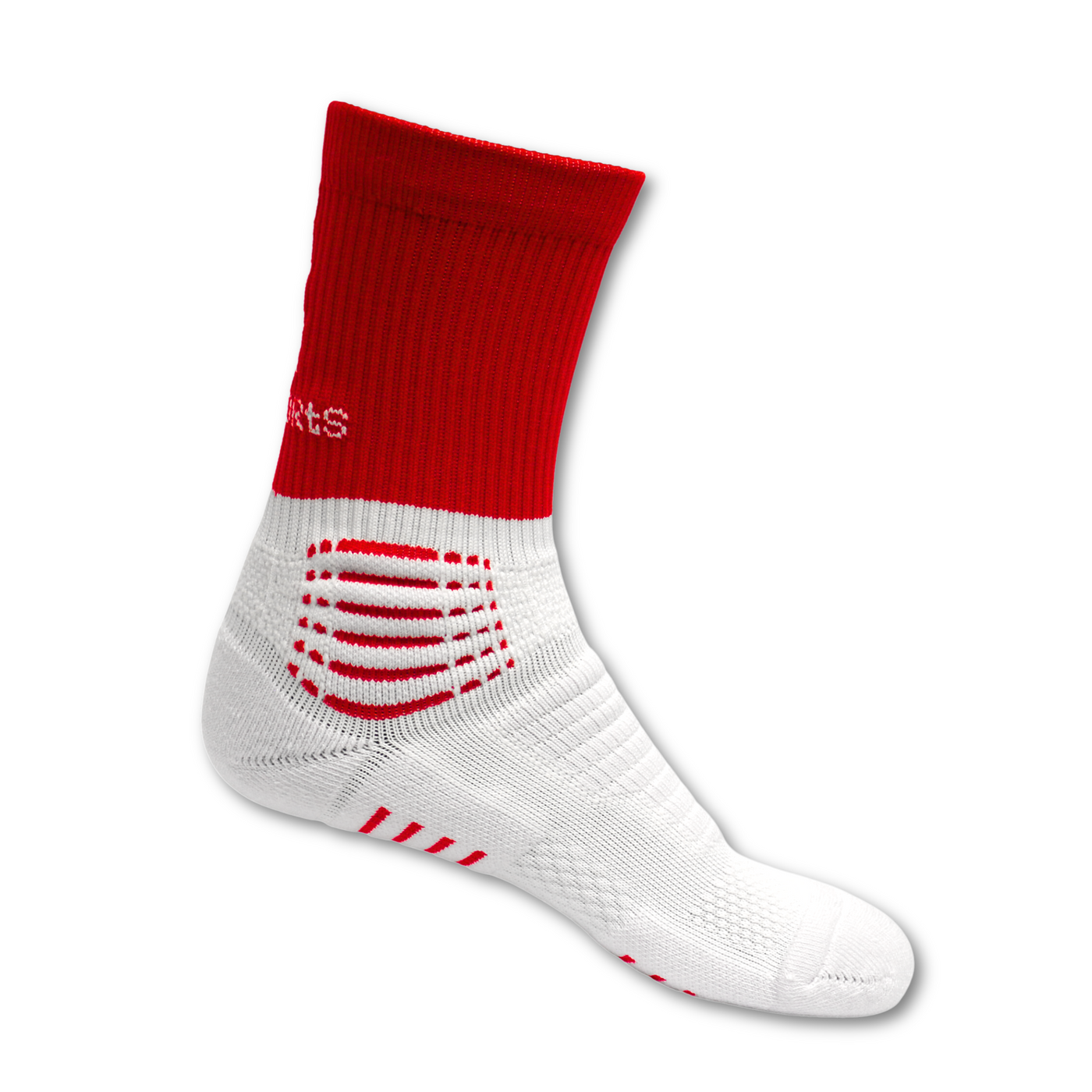 Edge Mid Sock - Red and White