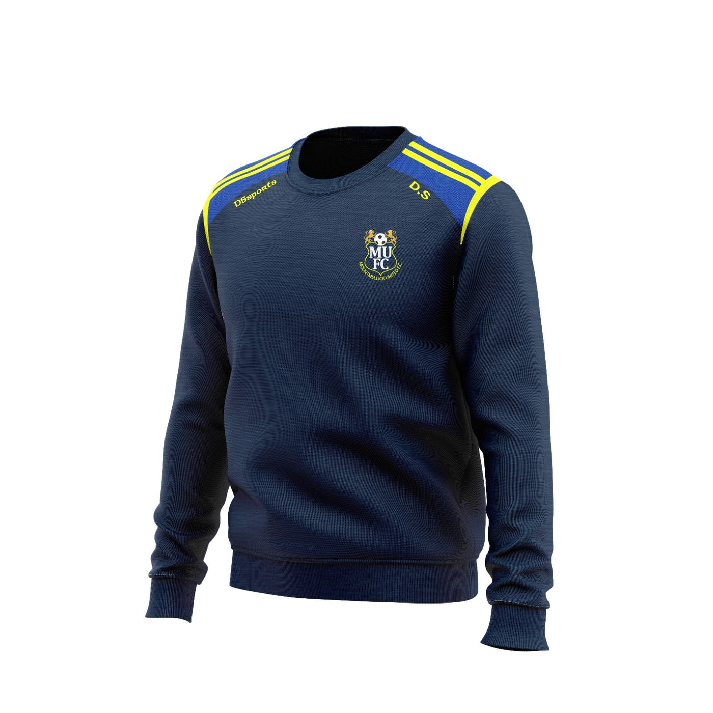 Mountmellick United - Strike Crew Neck (Blue & Yellow)