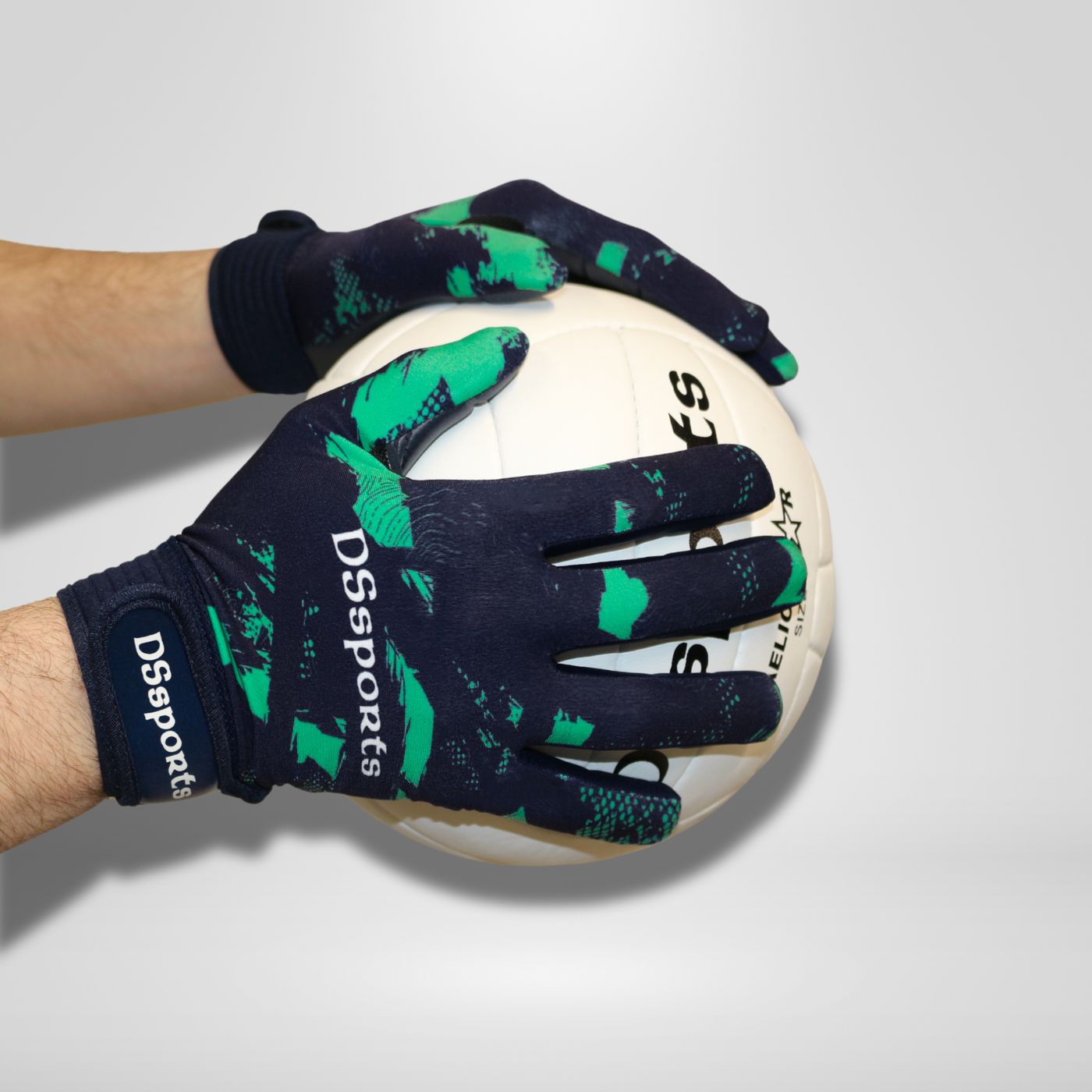 Quantum Gaelic Gloves - Navy/Green