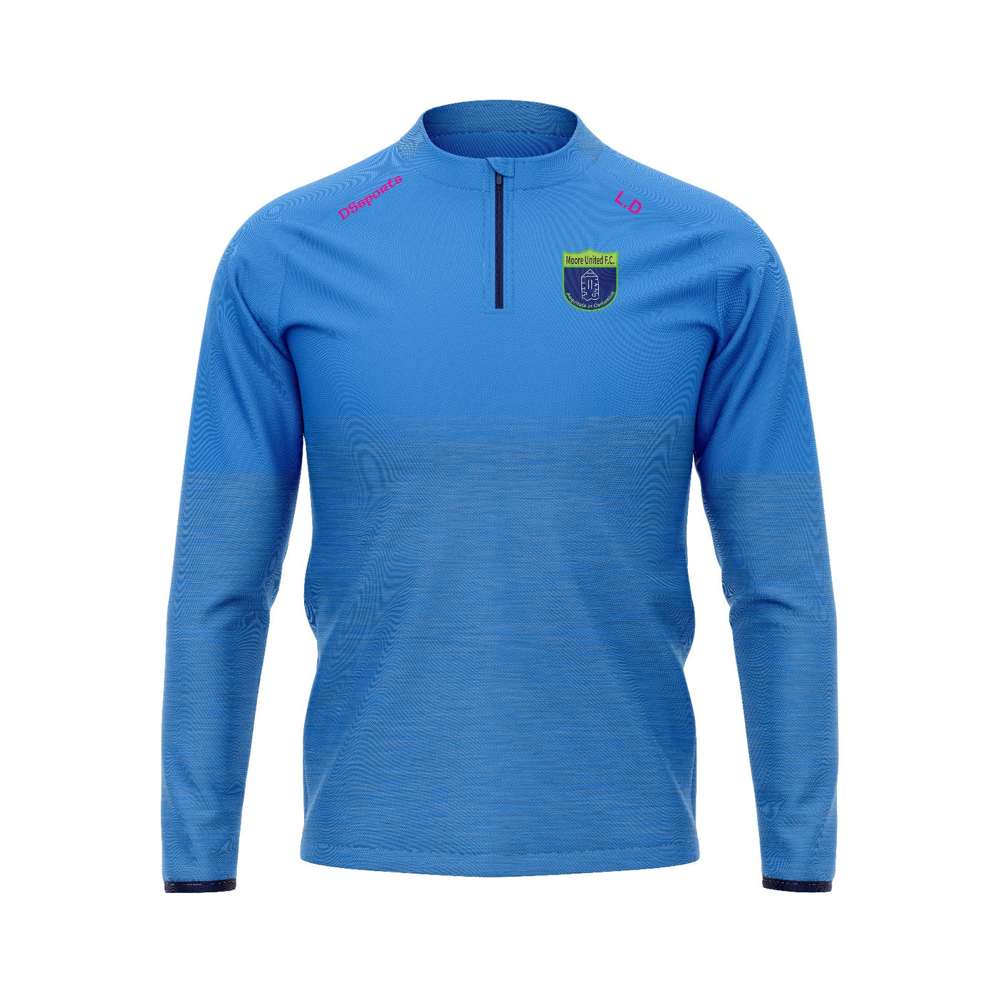 Moore United - Half Zip Sky Blue/Pink